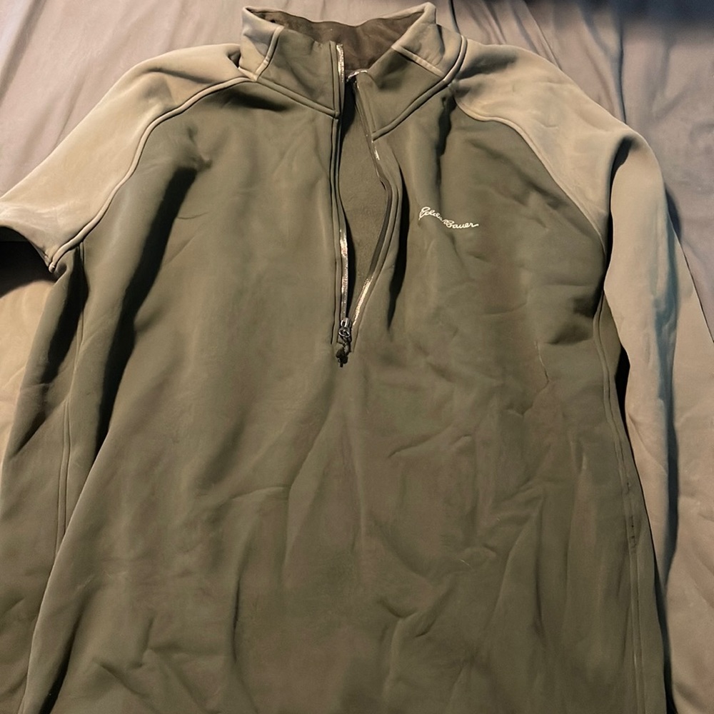 Eddie Bauer quarter/half  zip pullover worn once